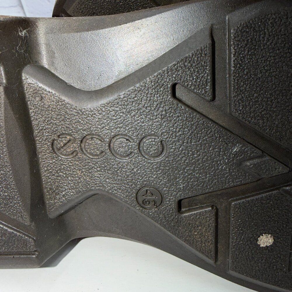 ECCO Helsinki 2 Mens 12 Brown Leather Bike-Toe Derby Lace Up Cushion Dress Shoes - Picture 13 of 13